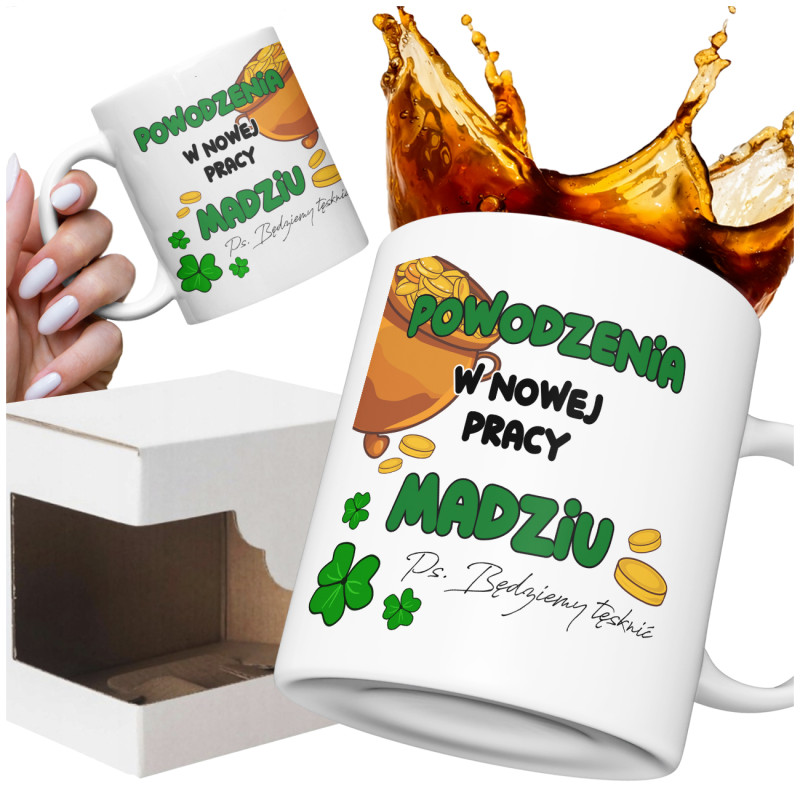KUBEK ODEJŚCIE POŻEGNANIE Z PRACY DLA KOLEŻANKI KOLEGI PREZENT
